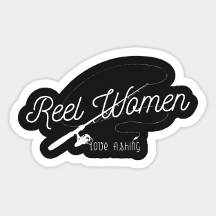 Reel Woman Love Fishing Sticker